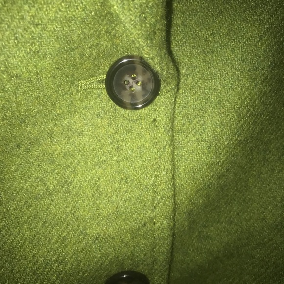 TALBOTS green wool winter coat - Picture 3 of 5