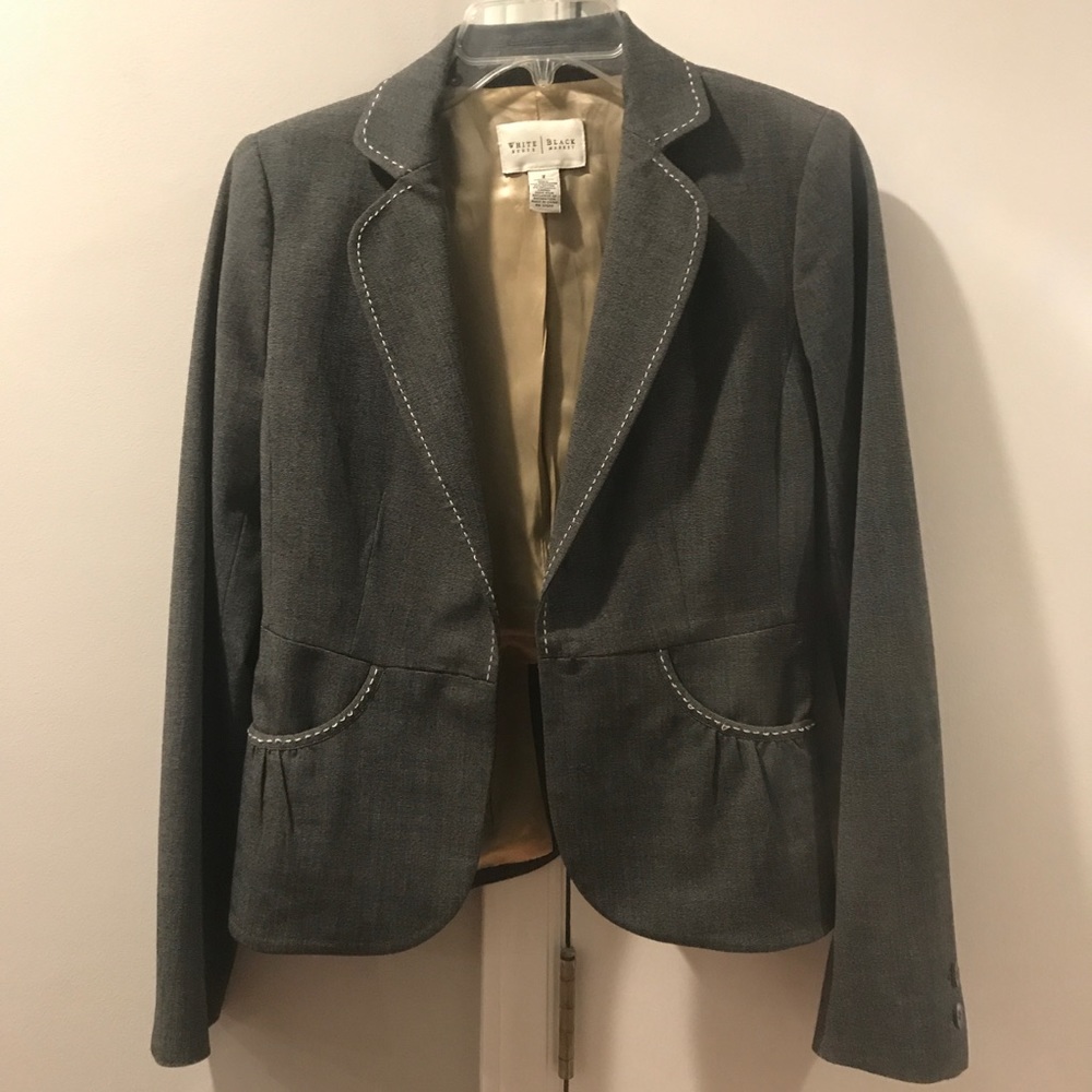White House Black Market Gray Blazer