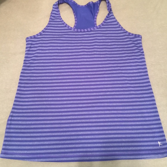 Danskin Now Tops - Purple striped work out tank