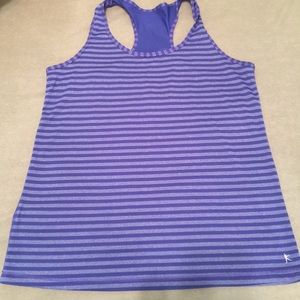 Purple striped work out tank