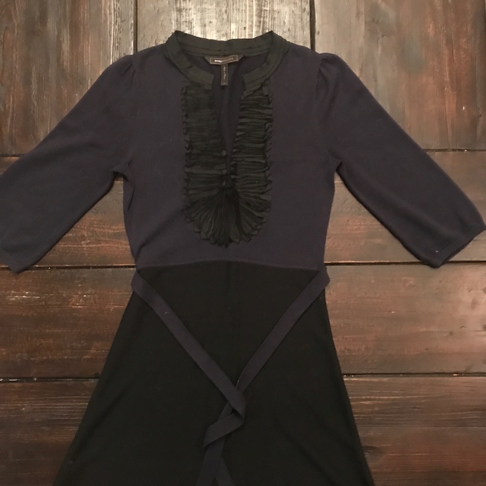 Black and Indigo Blue BCBG Mini Dress Extra Small