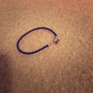 Black leather bracelet