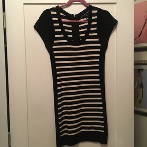 French Connection Striped Bandage Mini Dress
