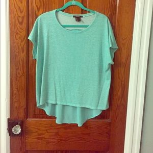 Teal hi/low shirt