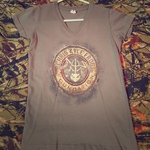Never been worn Grey Chris Kyle Foundation t shirt
