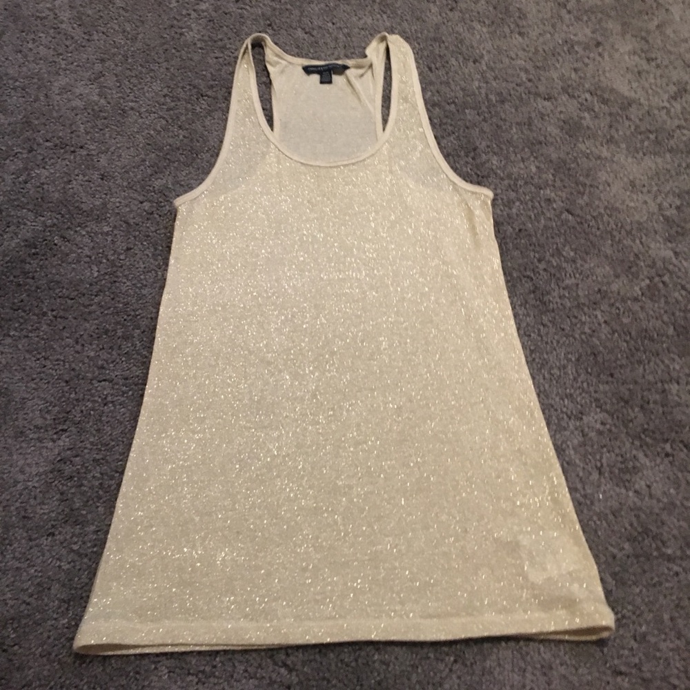 Gold sparkly tank top