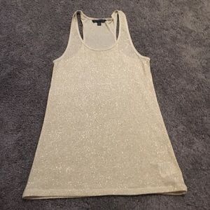 Gold sparkly tank top