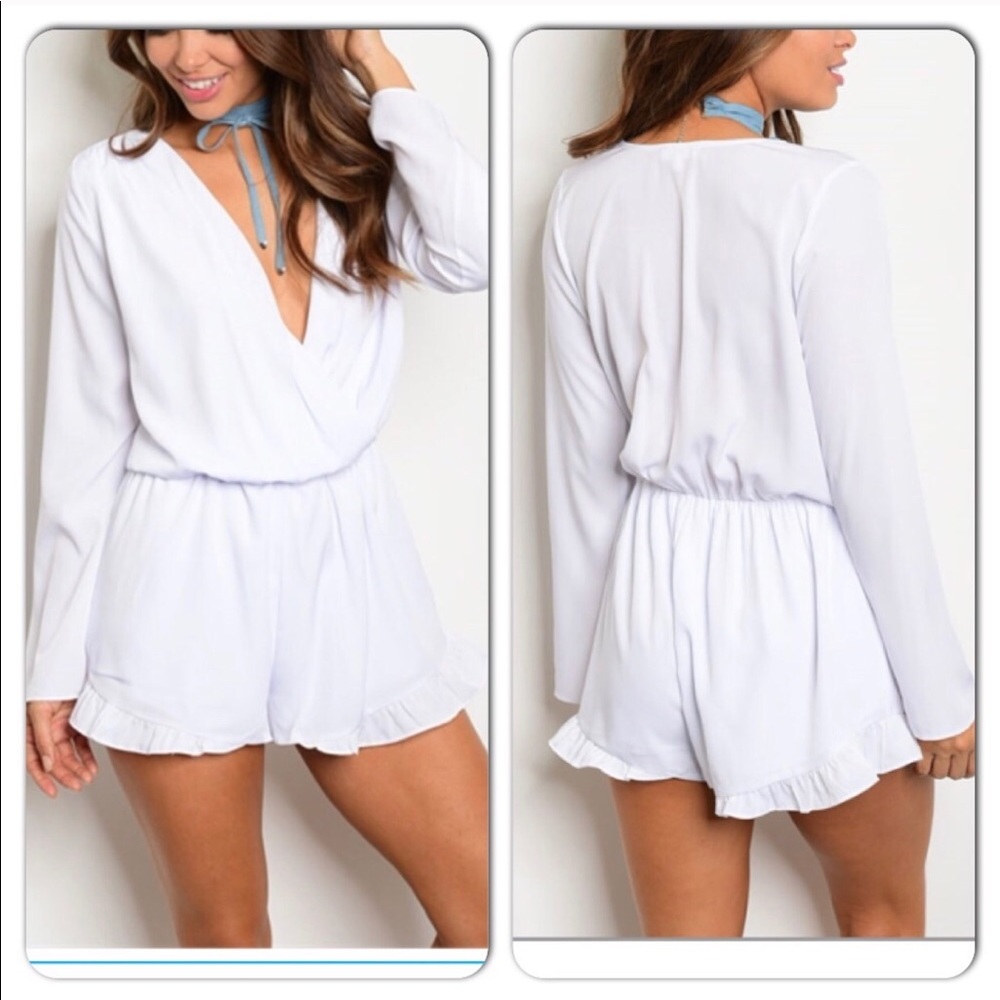 NWT White Honeybelle Romper