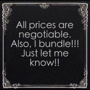 All prices negotiable I welcome a reasonable offer