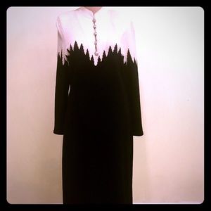 Vintage Black and White Sweater Dress