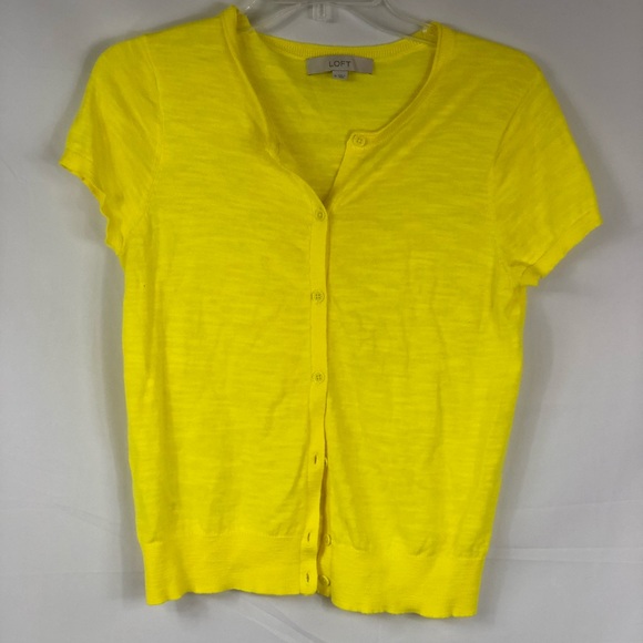 LOFT Sweaters - Ann Taylor Loft Short Sleeve Cardigan Size M