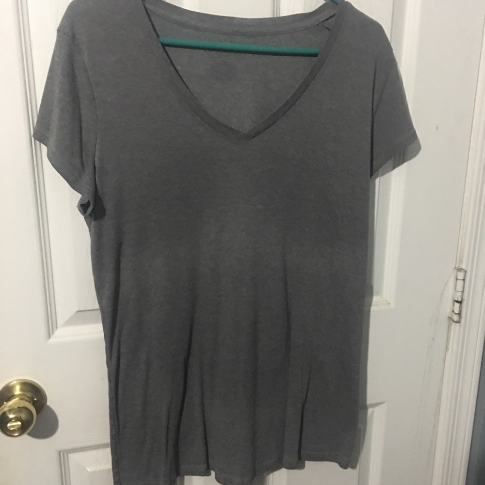 Grey V-neck