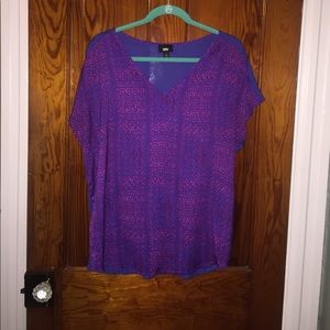 Pink/purple patterned top