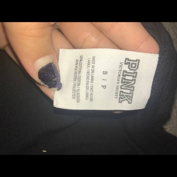 PINK black scoop neck tshirt - Picture 2 of 3