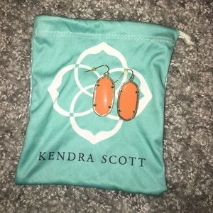 Orange Kendra Scott "Ella" Earrings