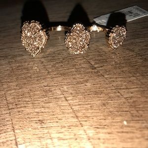 Kendra Scott Rose Gold Drusy Naomi Ring NWT S/M