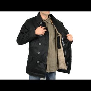 Men's Long P-Coat Hoodlamb