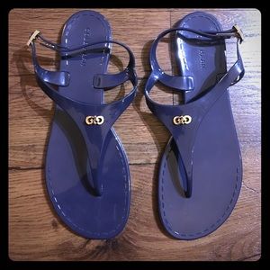 Cole Haan Miley Navy Blue Jelly Sandals Size 8