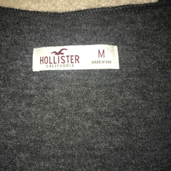 HOLLSTER heather grey crop top - Picture 2 of 3