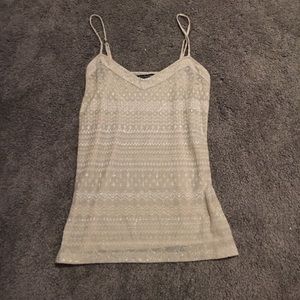 Silver sparkly tank top