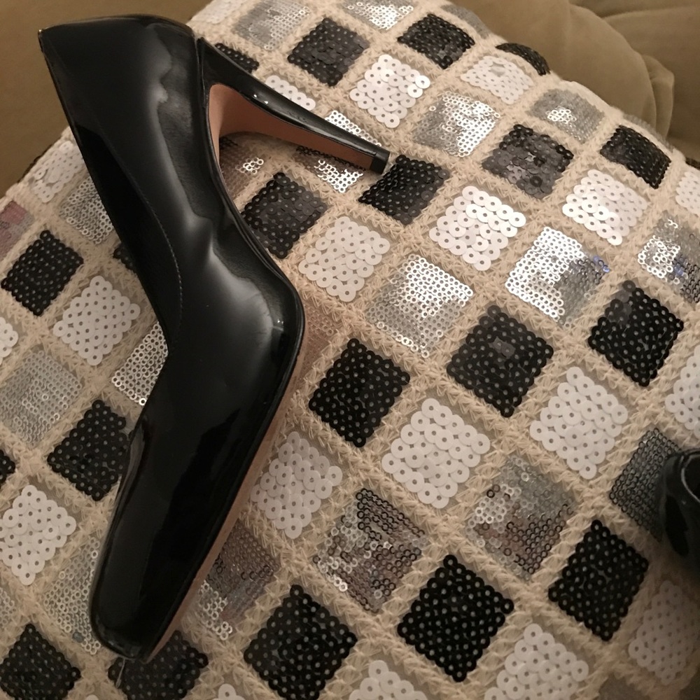 Patent leather pumps