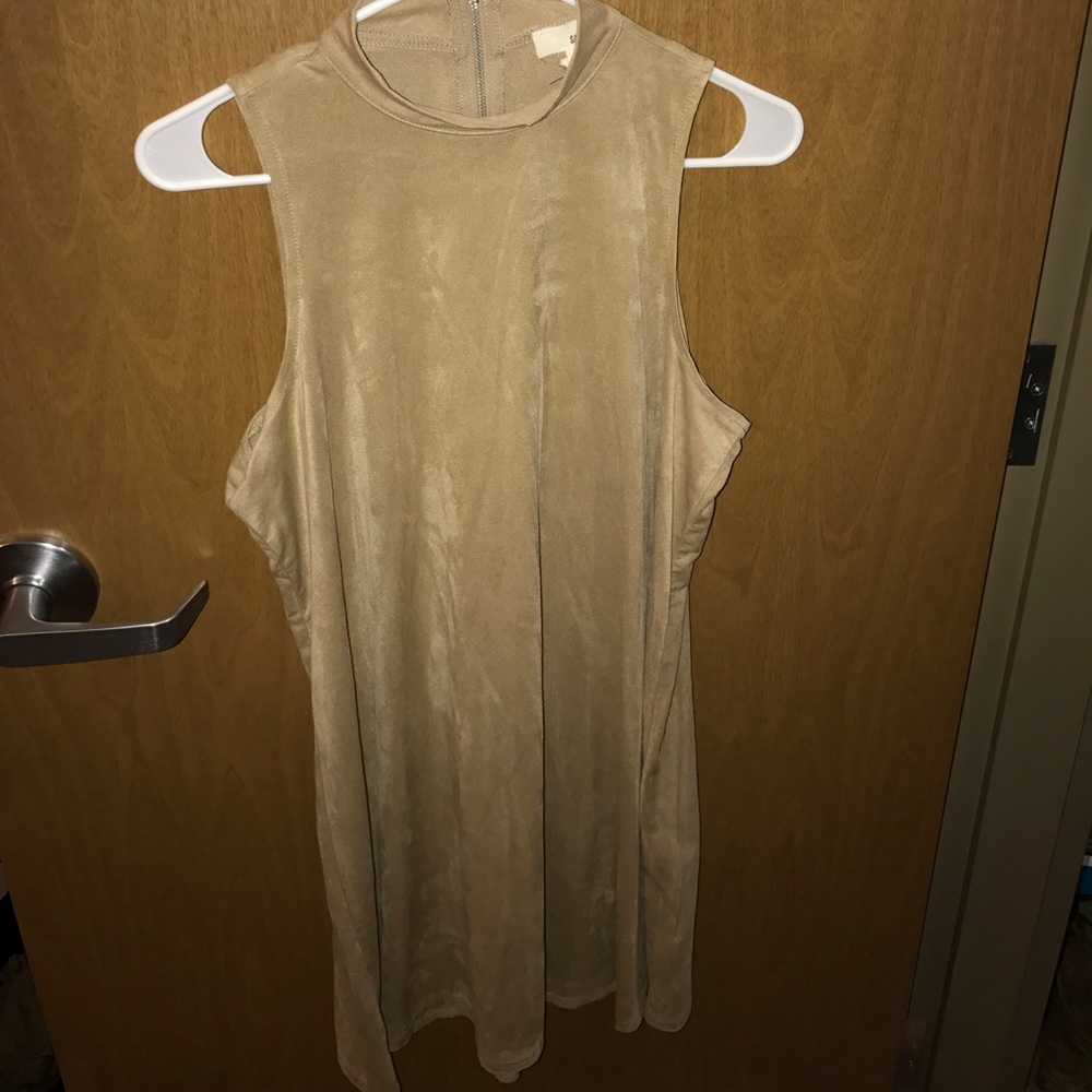 Tan suede dress