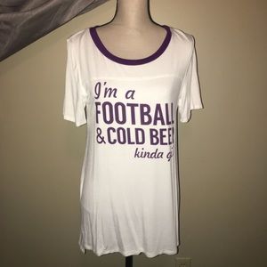 Football, Girl, Beer Tunic Vikings, Ravens Sz S,M