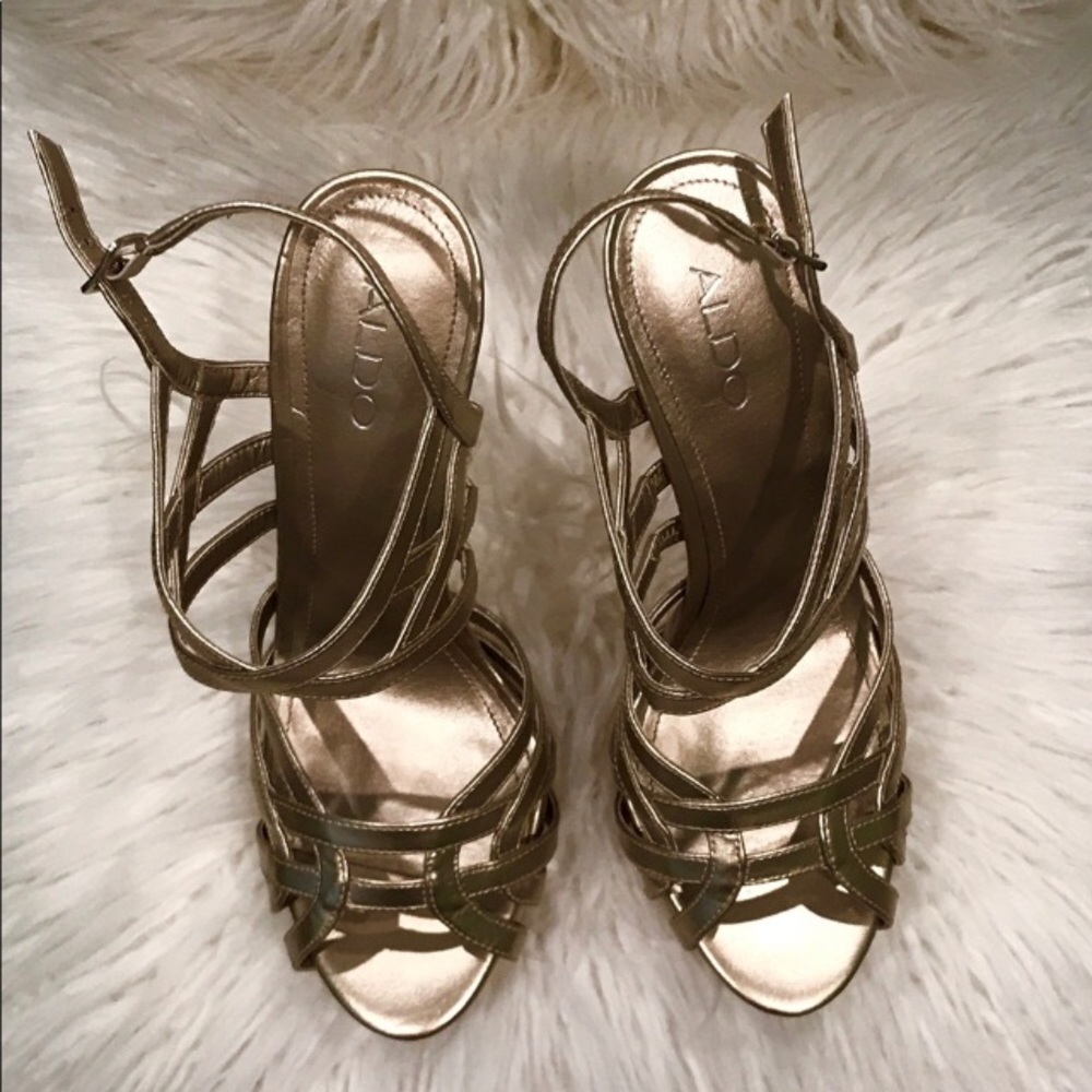 Gold Aldo heels