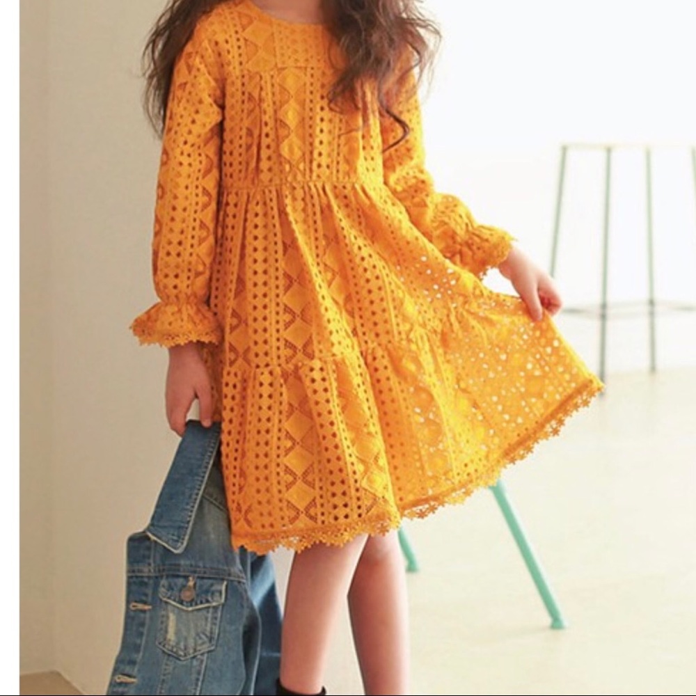Girls mustard dress