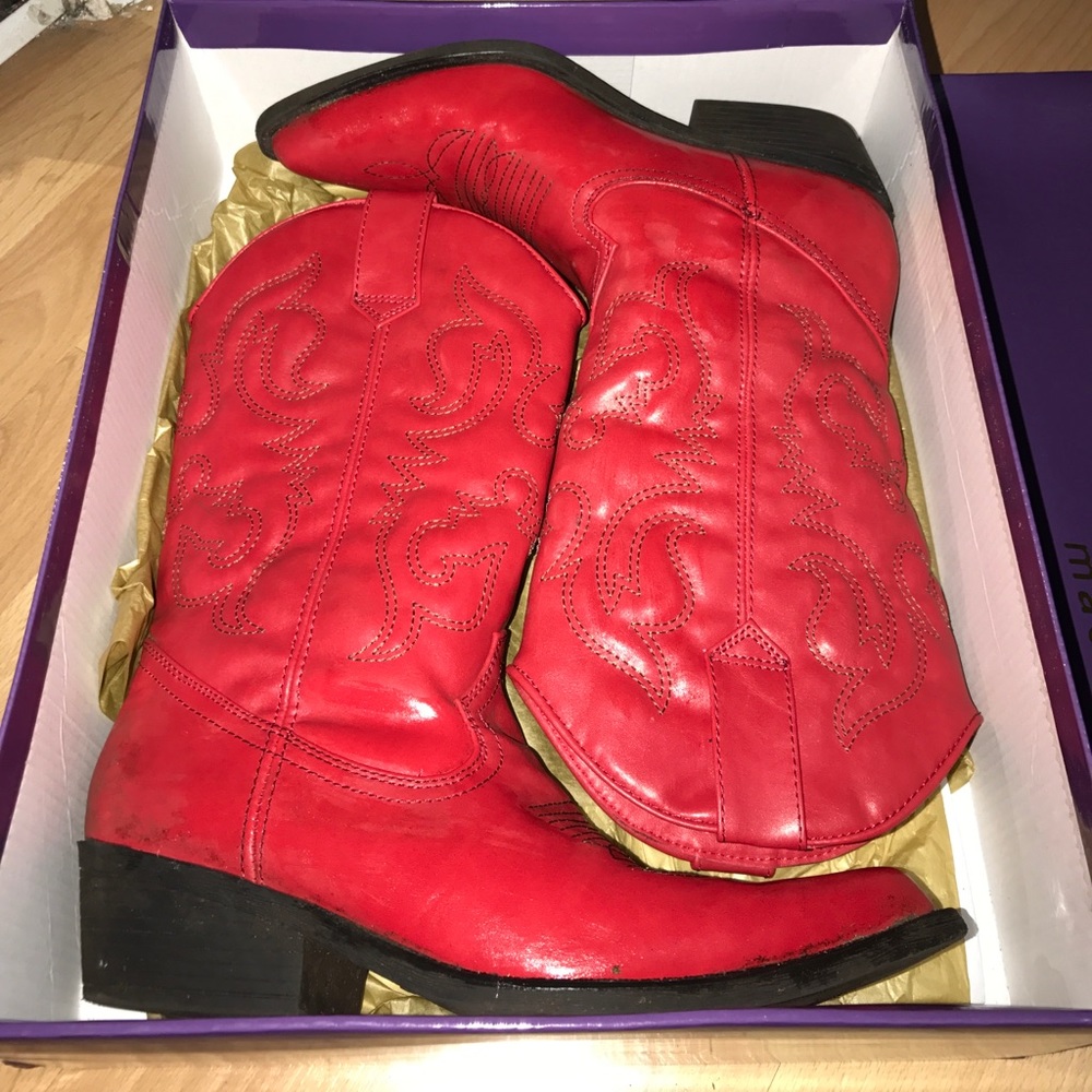 Red Cowboy Boots Madden Girl