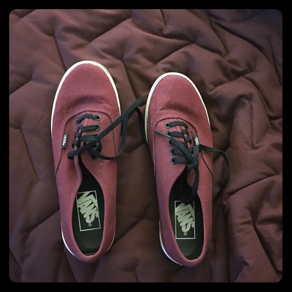 Gently worn burgundy Vans - Picture 1 of 1