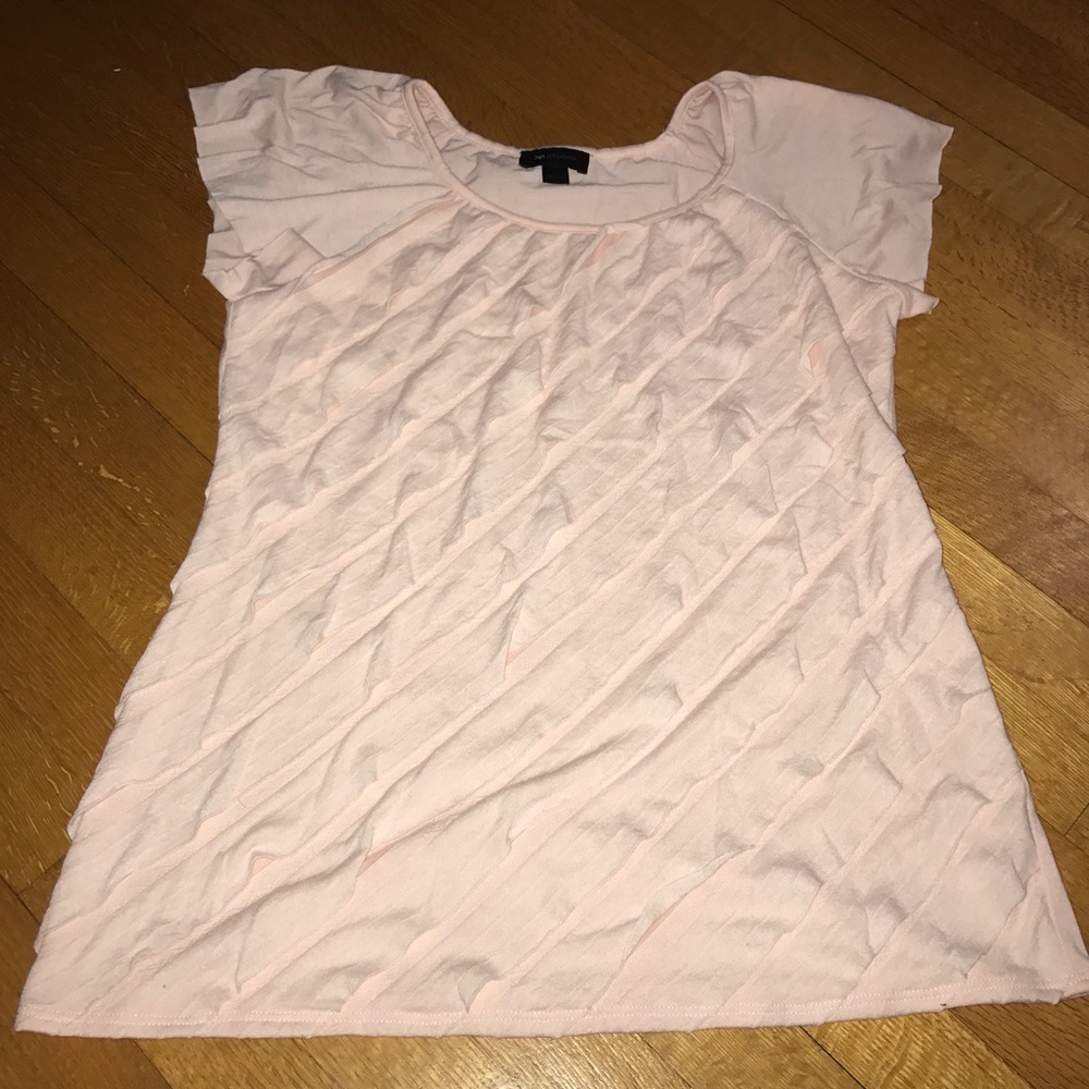 Blush pink ruffled top