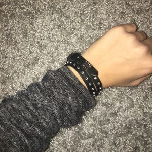 "Miss Me" Black Wrap Bracelet