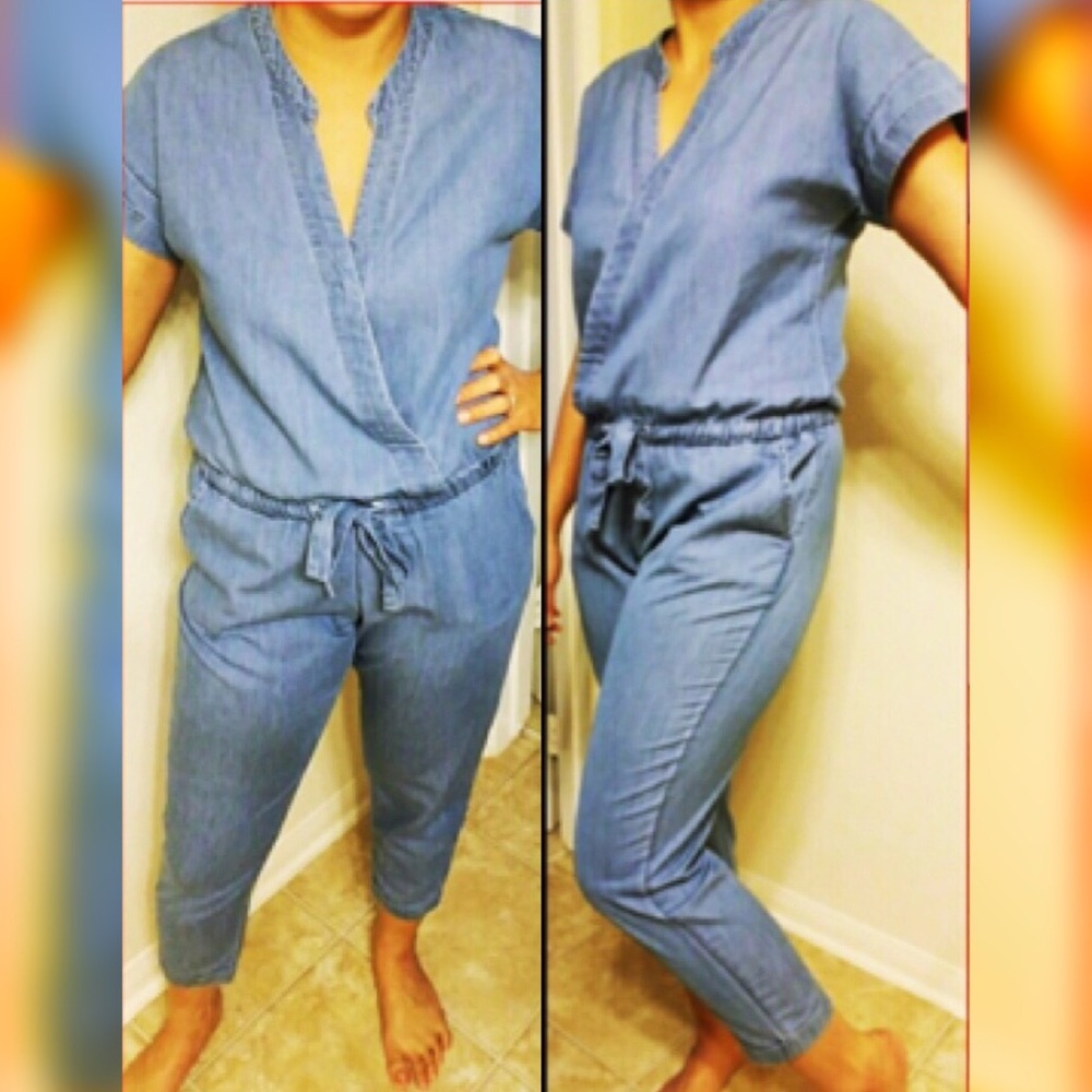 Old Navy denim jumpsuit.