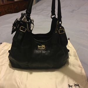 AUTHENTIC Black Leather Coach Satchel