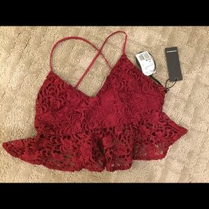Crop Top- maroon