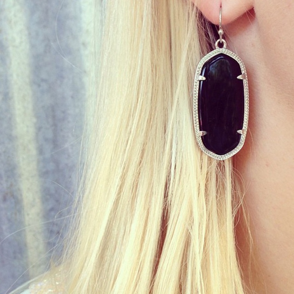 Kendra Scott Danielle Earrings Black & Iridescent