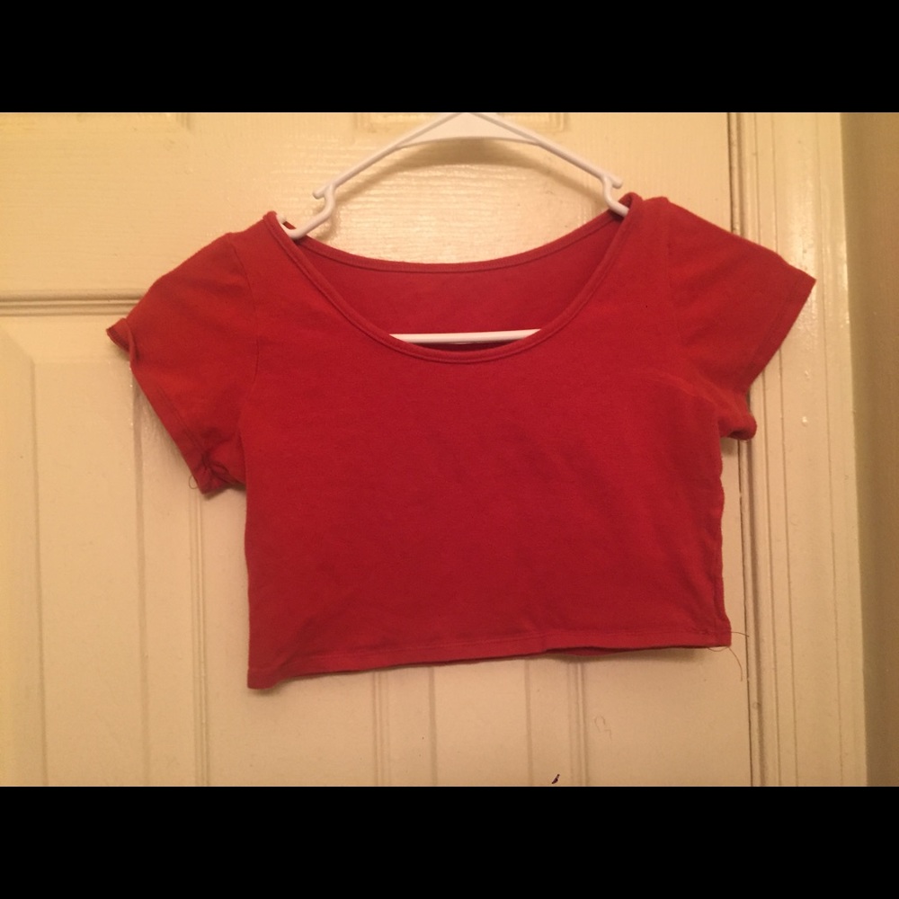 Orange crop top