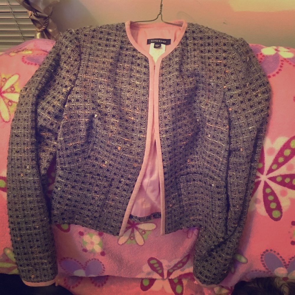 Bebe tweed blazer