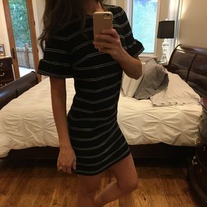 LOFT ruffle sleeve dress