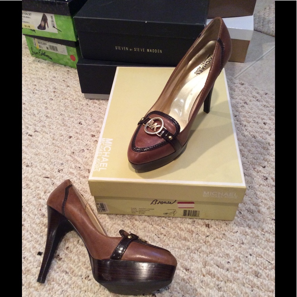 Michael Kors Brown Fulton loafer shoes