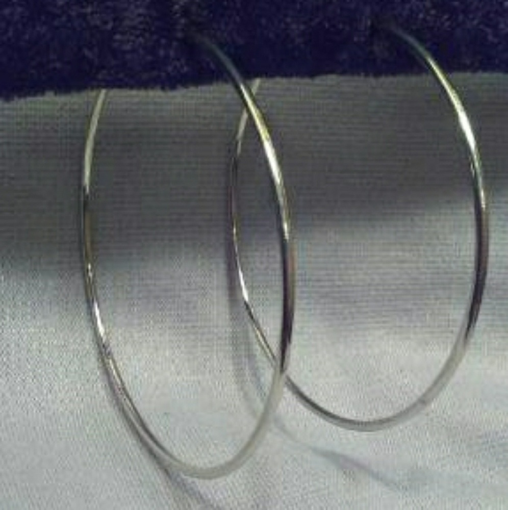 Silver Hoops Large