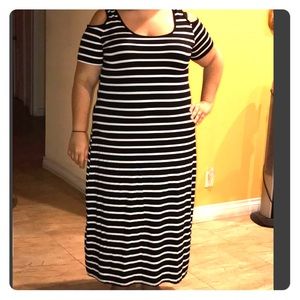 Plus size 3X off the shoulder maxi dress