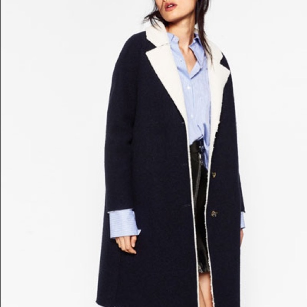 Zara SUPER WARM quilted coat with fleece interior