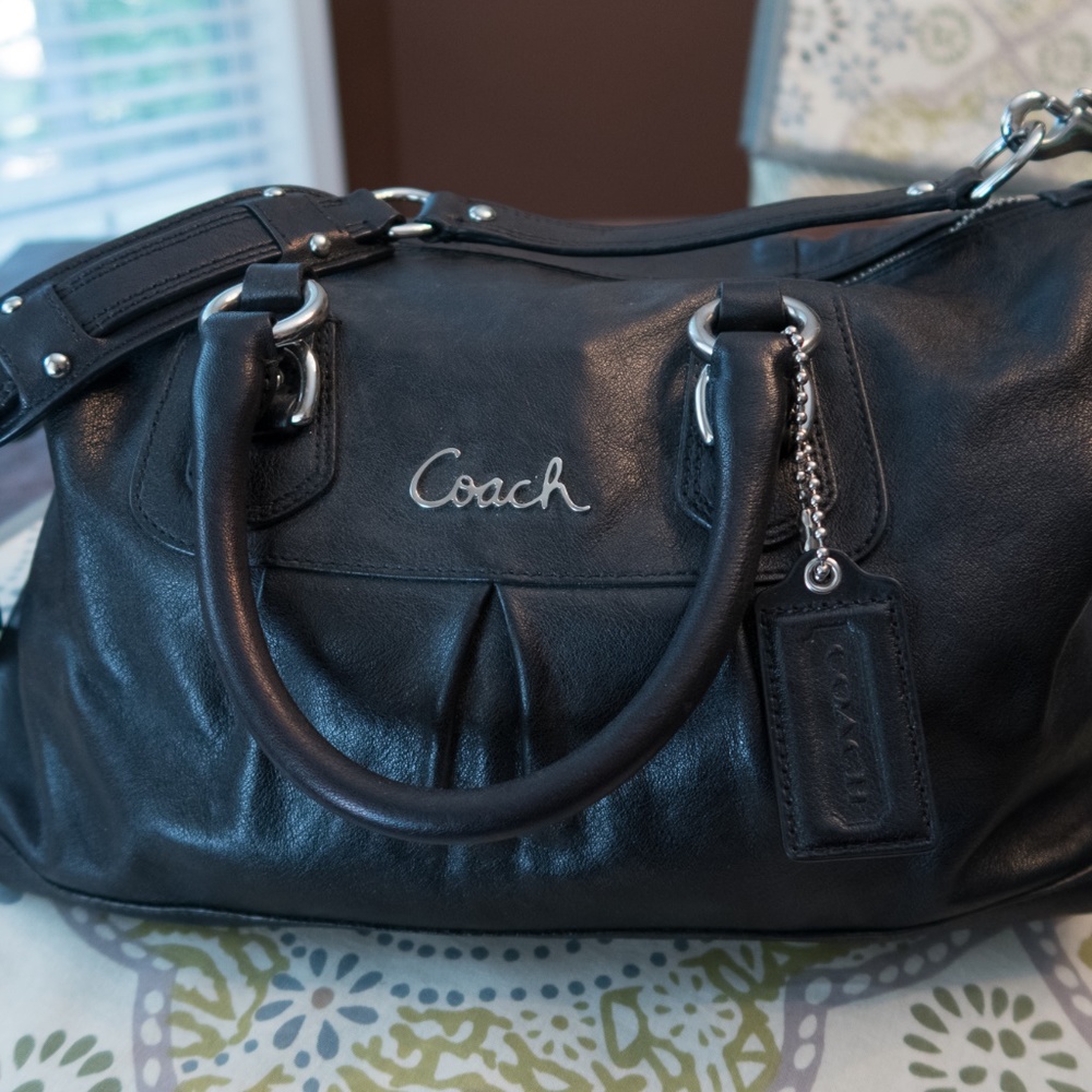 Coach - Black Leather Bag