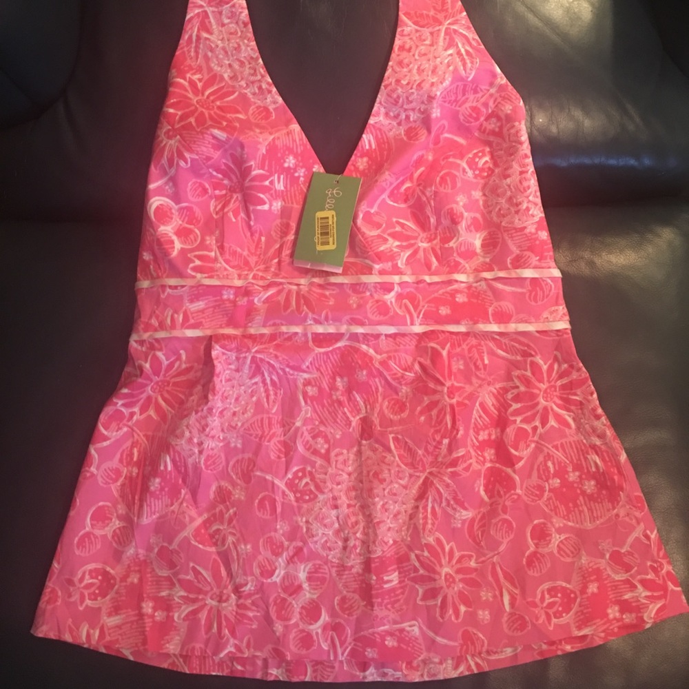 NWT Lilly Pulitzer Halter in Nina Pina, size 8
