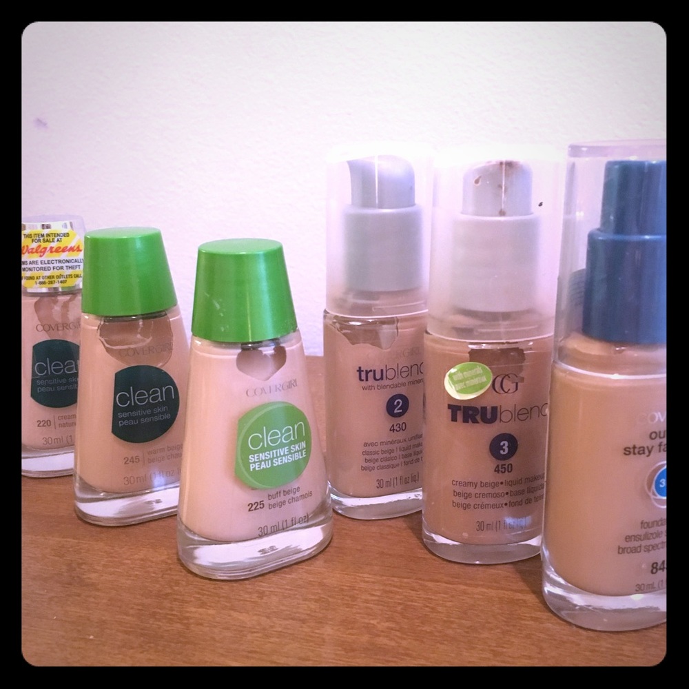 6 Brand New Cover Girl Liquid Foundations