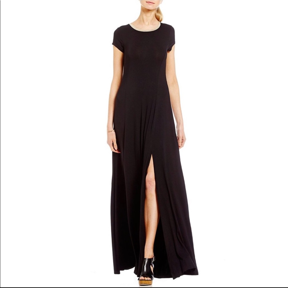 Michael Kors Side Front Slit Jersey Maxi Dress