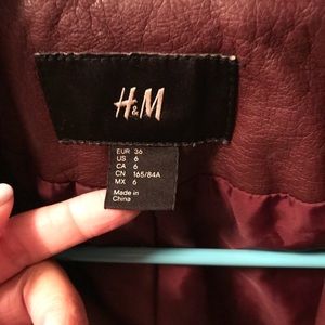 H&M synthetic leather jacket