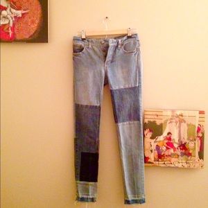 Free People patchwork Jeans